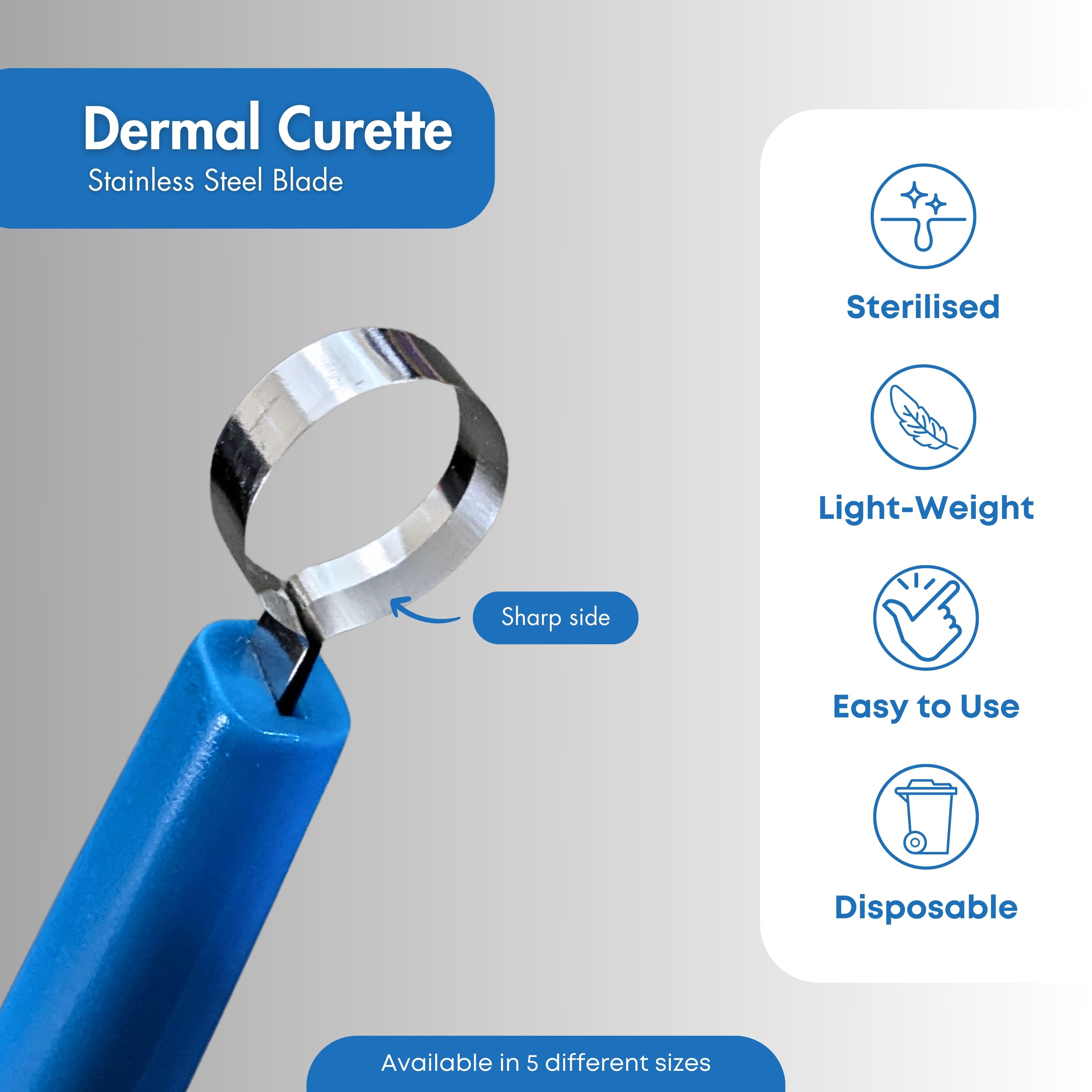 Dermal curette and its features